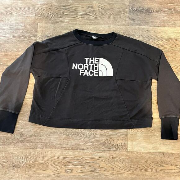 The North Face Heavyweight Cropped Long Sleeve Shirt – EUC Small Black - Picture 1 of 5